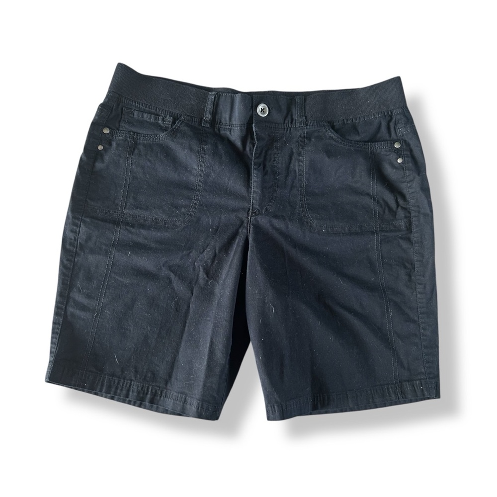 [Gloria Vanderbilt] Black Shorts w Elastic Waist